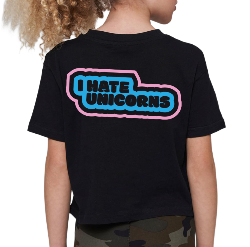 I Hate Unicorns Cropped Tee