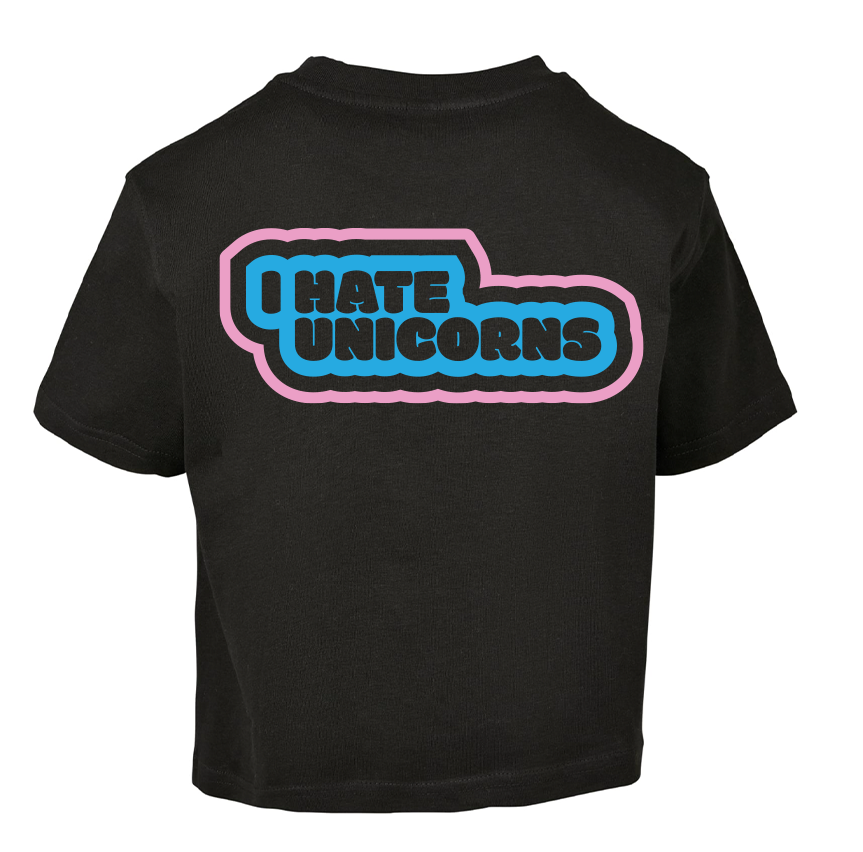 I Hate Unicorns Cropped Tee